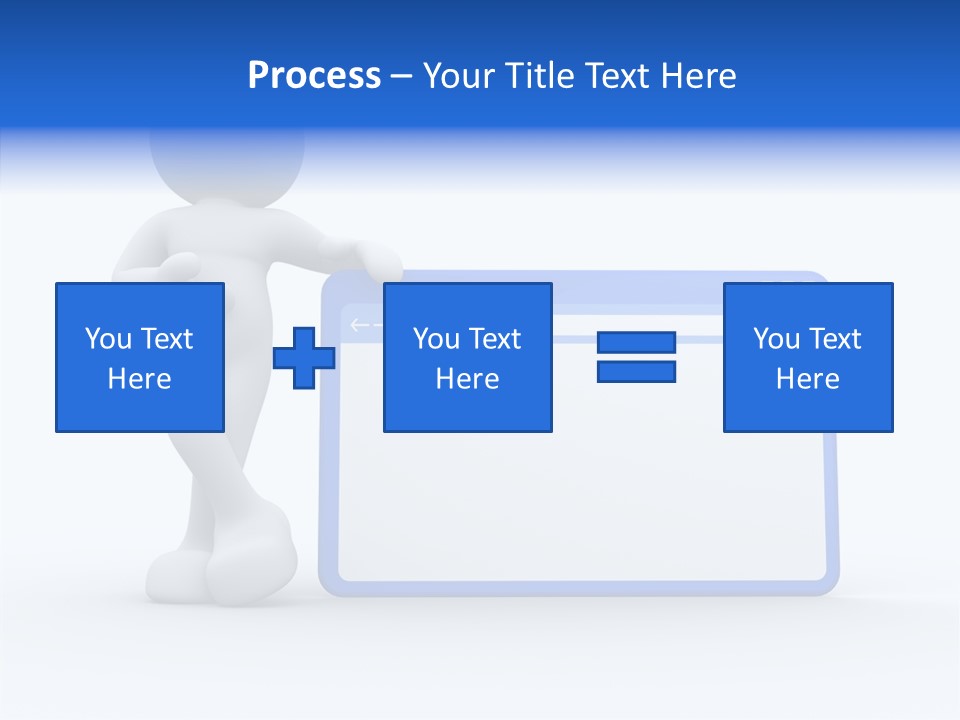 People Blue Character PowerPoint Template