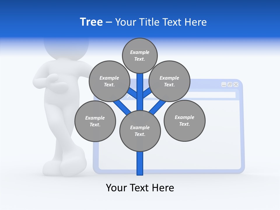 People Blue Character PowerPoint Template