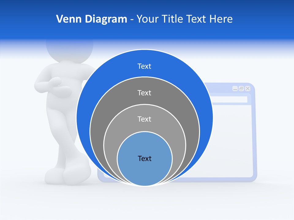 People Blue Character PowerPoint Template