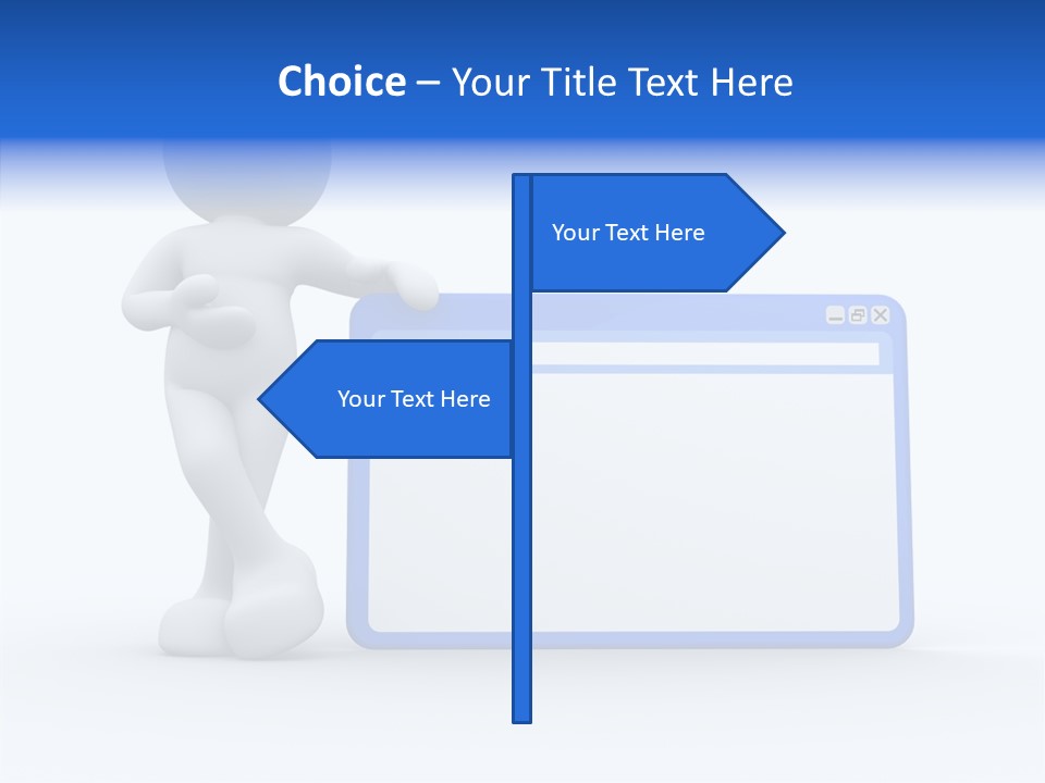 People Blue Character PowerPoint Template