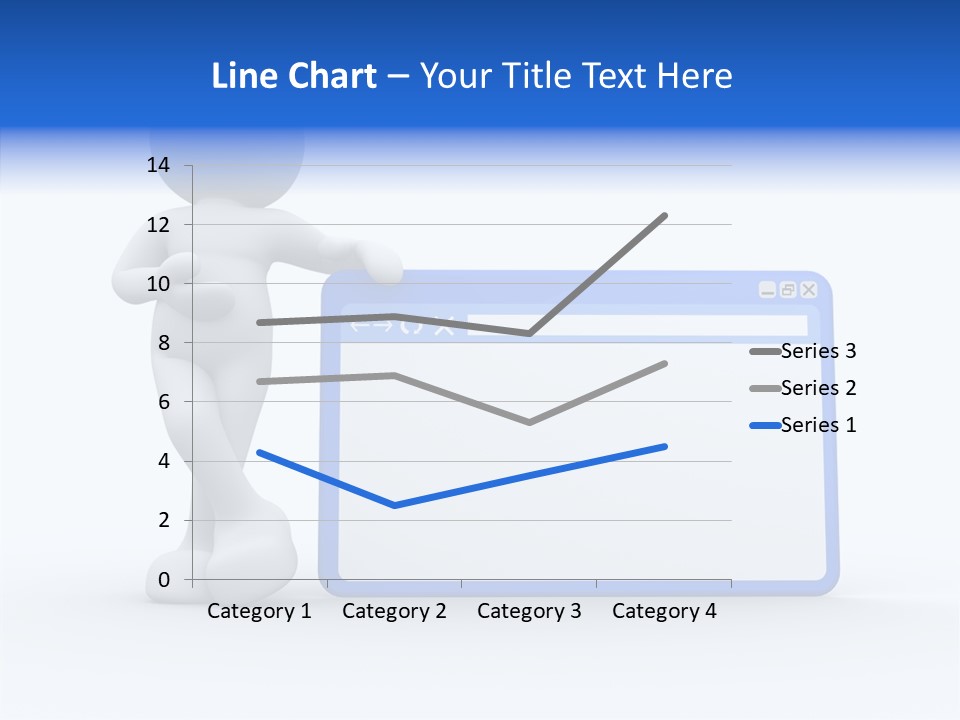 People Blue Character PowerPoint Template
