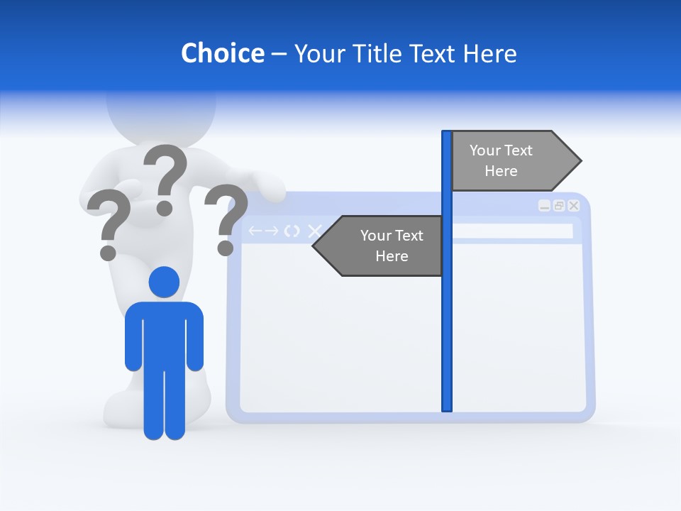 People Blue Character PowerPoint Template