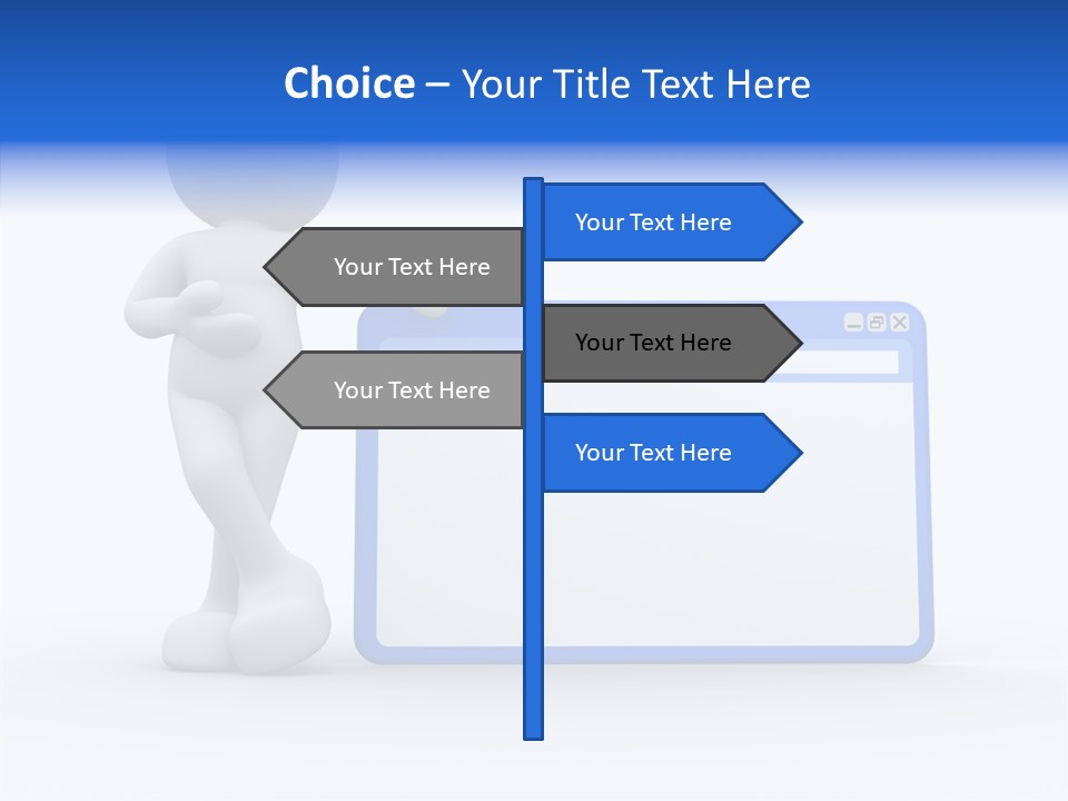 People Blue Character PowerPoint Template