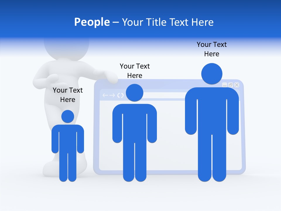 People Blue Character PowerPoint Template