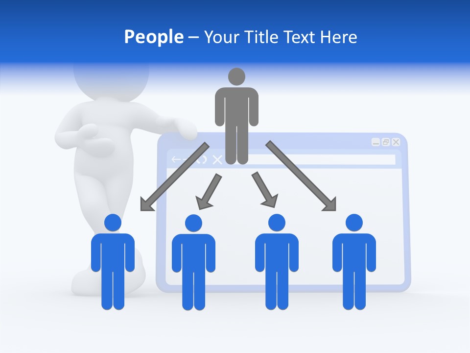 People Blue Character PowerPoint Template