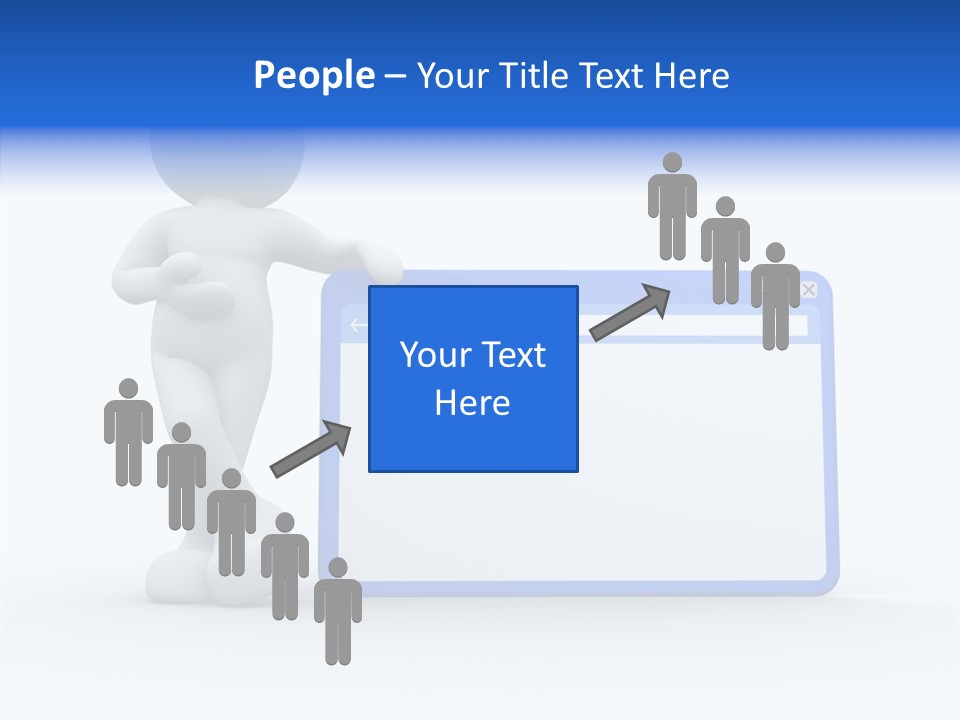 People Blue Character PowerPoint Template