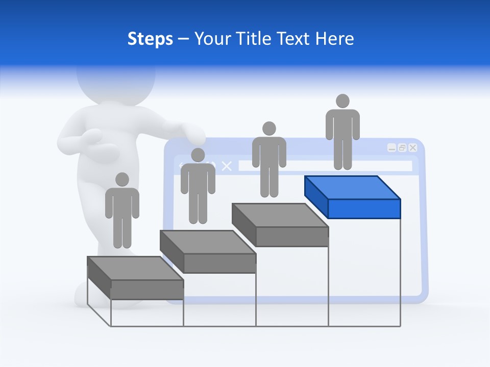 People Blue Character PowerPoint Template