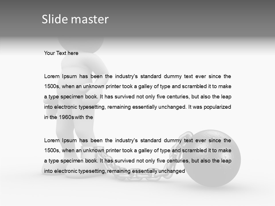 Black Unlucky Unhappy PowerPoint Template