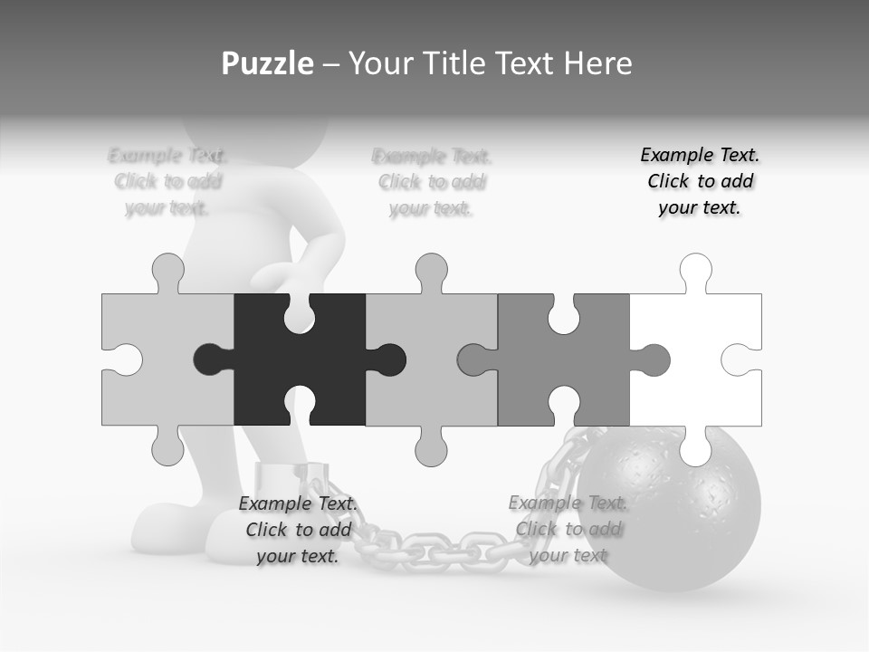 Black Unlucky Unhappy PowerPoint Template