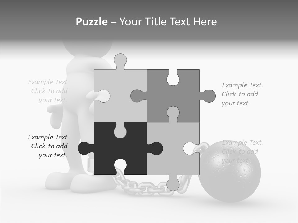 Black Unlucky Unhappy PowerPoint Template