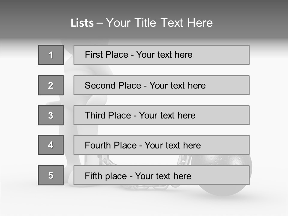 Black Unlucky Unhappy PowerPoint Template