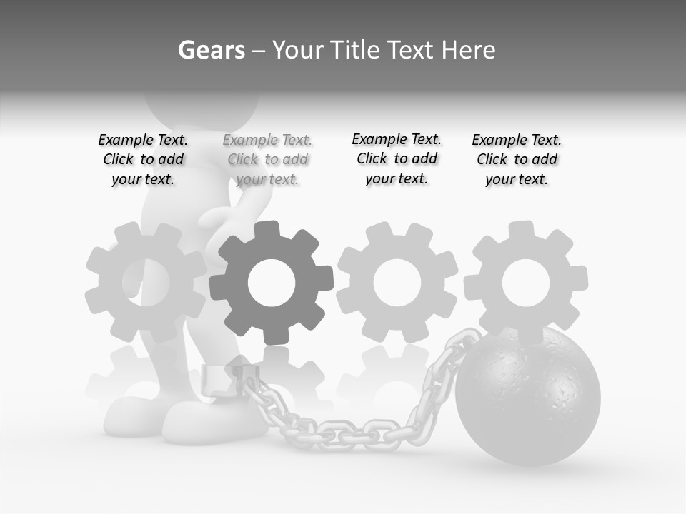 Black Unlucky Unhappy PowerPoint Template