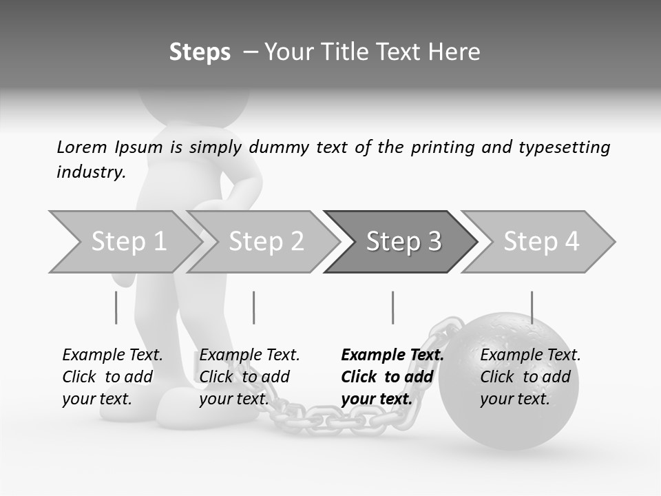 Black Unlucky Unhappy PowerPoint Template