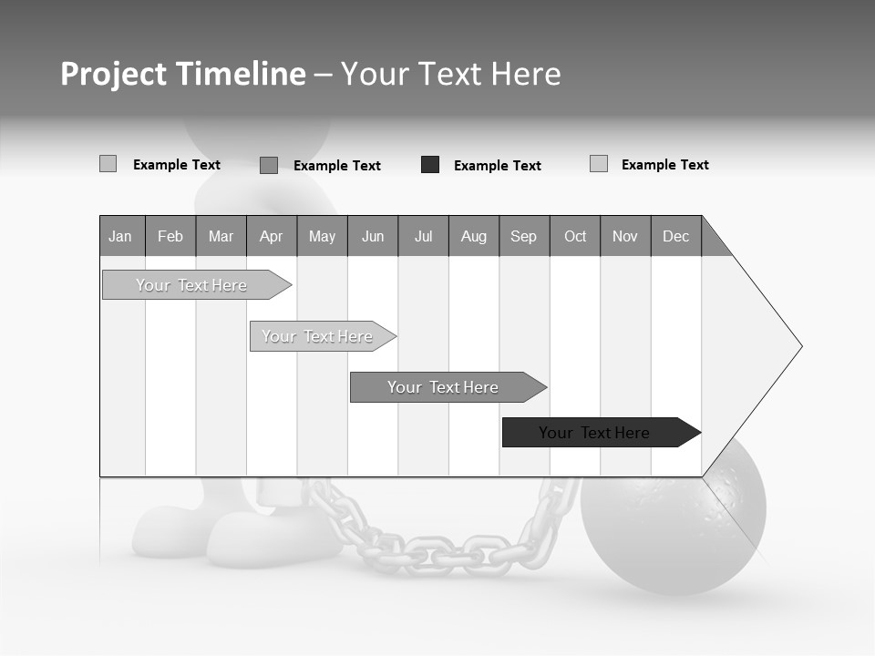 Black Unlucky Unhappy PowerPoint Template