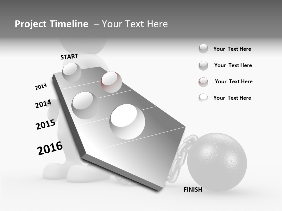 Black Unlucky Unhappy PowerPoint Template