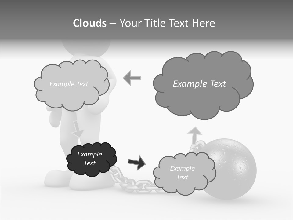 Black Unlucky Unhappy PowerPoint Template