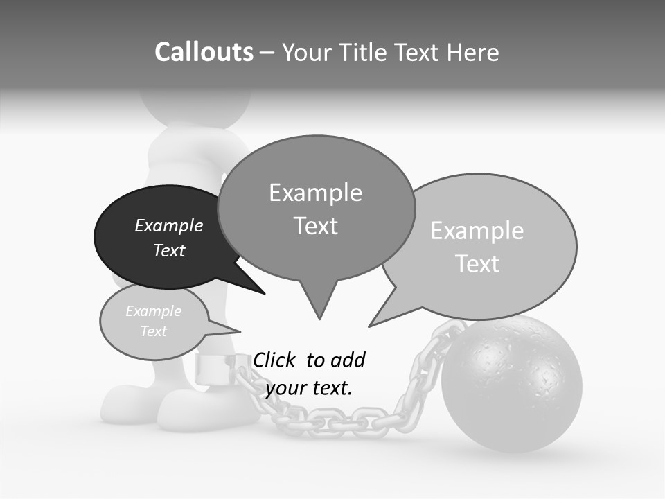 Black Unlucky Unhappy PowerPoint Template