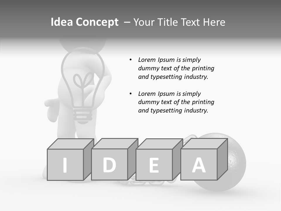 Black Unlucky Unhappy PowerPoint Template