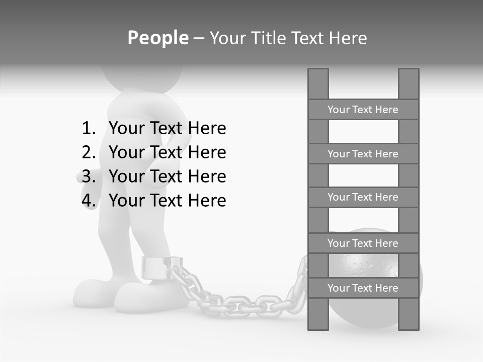 Black Unlucky Unhappy PowerPoint Template