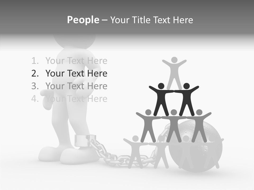 Black Unlucky Unhappy PowerPoint Template