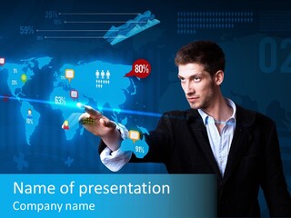 Glowing Friend Human PowerPoint Template