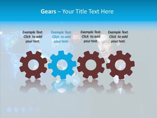 Glowing Friend Human PowerPoint Template