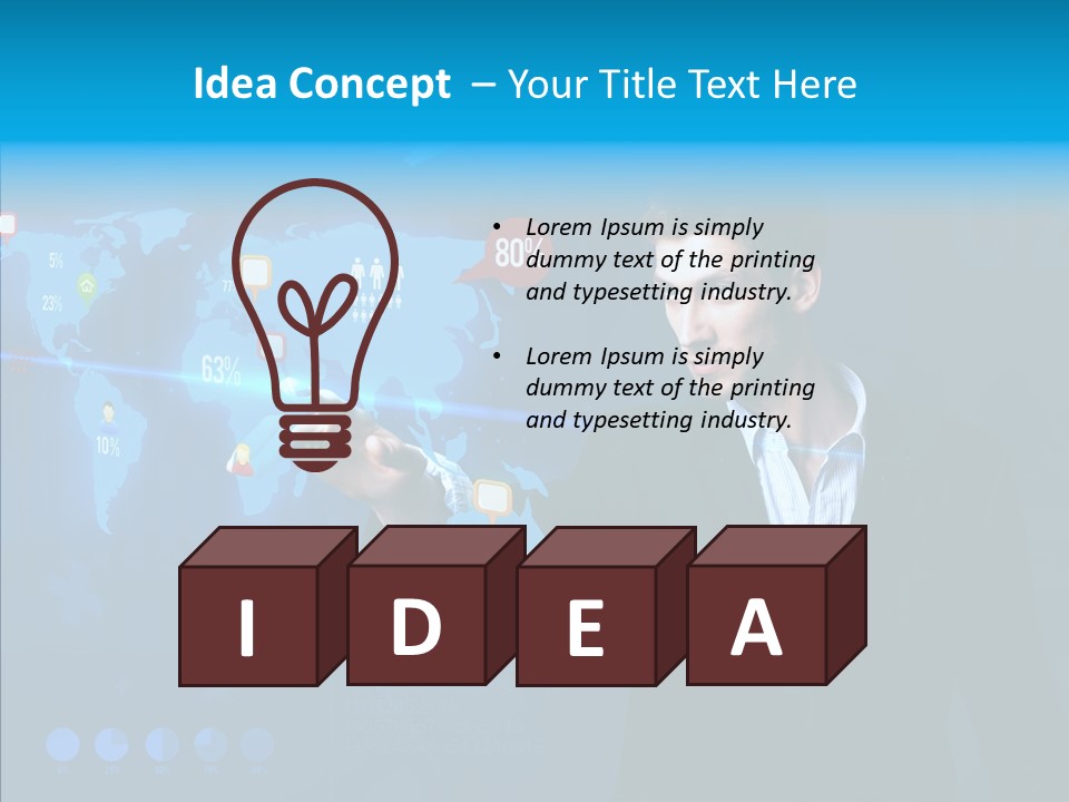 Glowing Friend Human PowerPoint Template