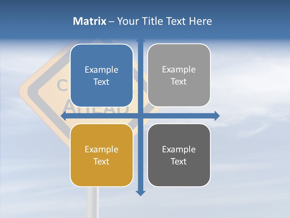 Background Roadsign Idea PowerPoint Template