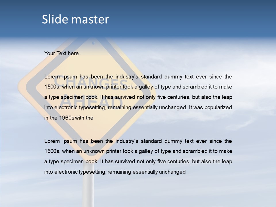 Background Roadsign Idea PowerPoint Template