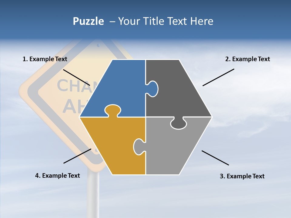 Background Roadsign Idea PowerPoint Template