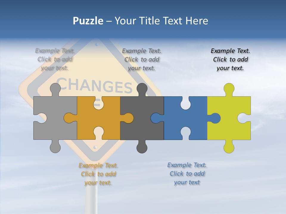 Background Roadsign Idea PowerPoint Template