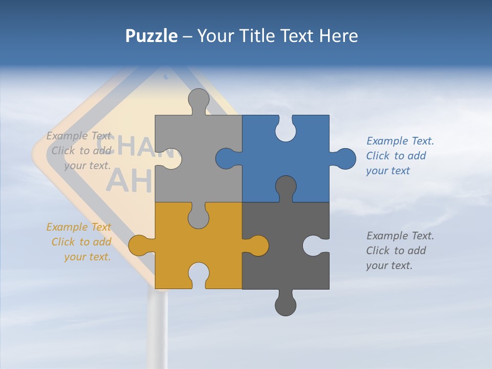 Background Roadsign Idea PowerPoint Template