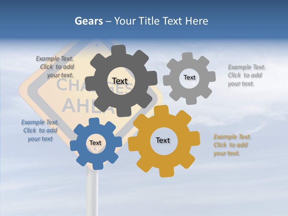 Background Roadsign Idea PowerPoint Template