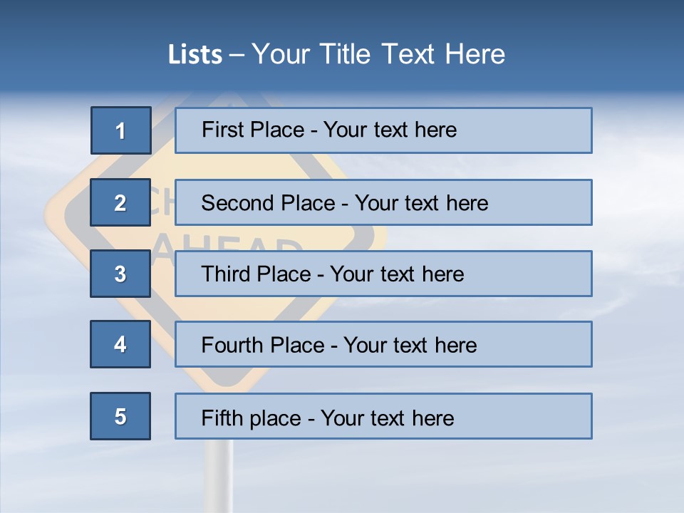 Background Roadsign Idea PowerPoint Template