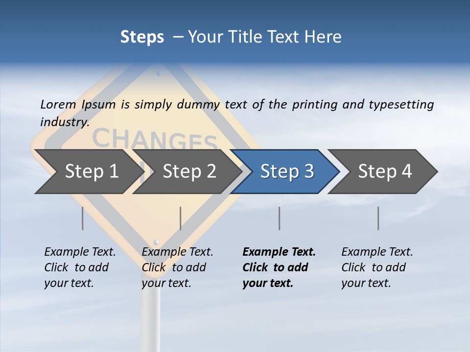 Background Roadsign Idea PowerPoint Template