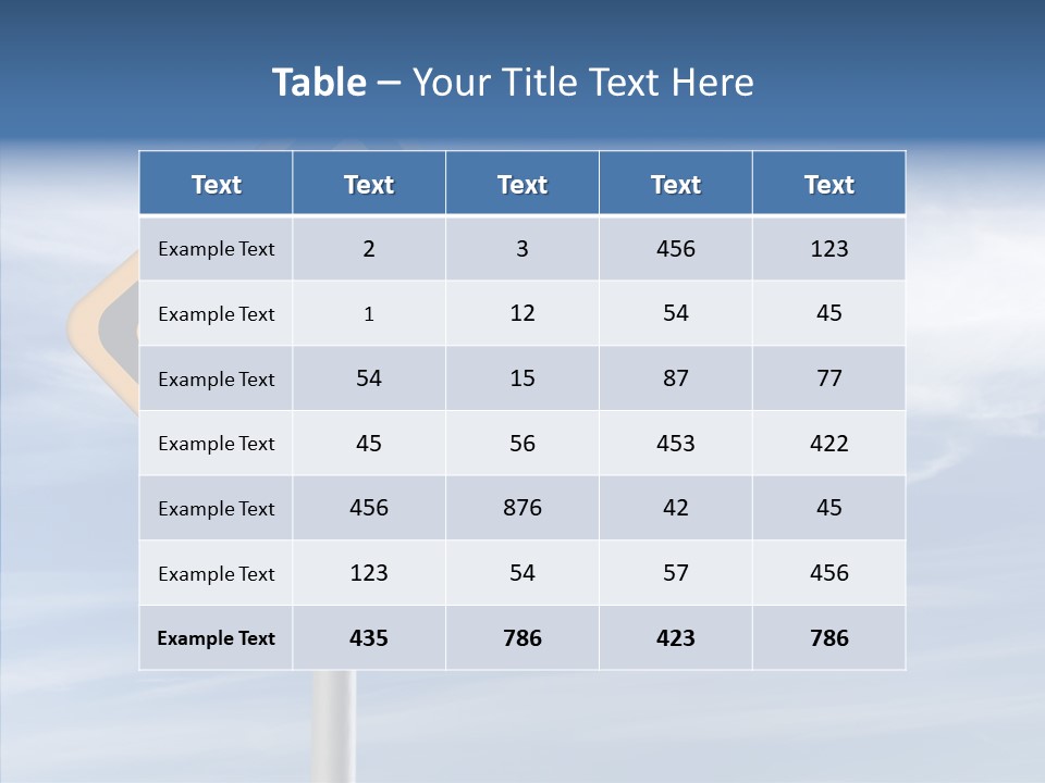 Background Roadsign Idea PowerPoint Template