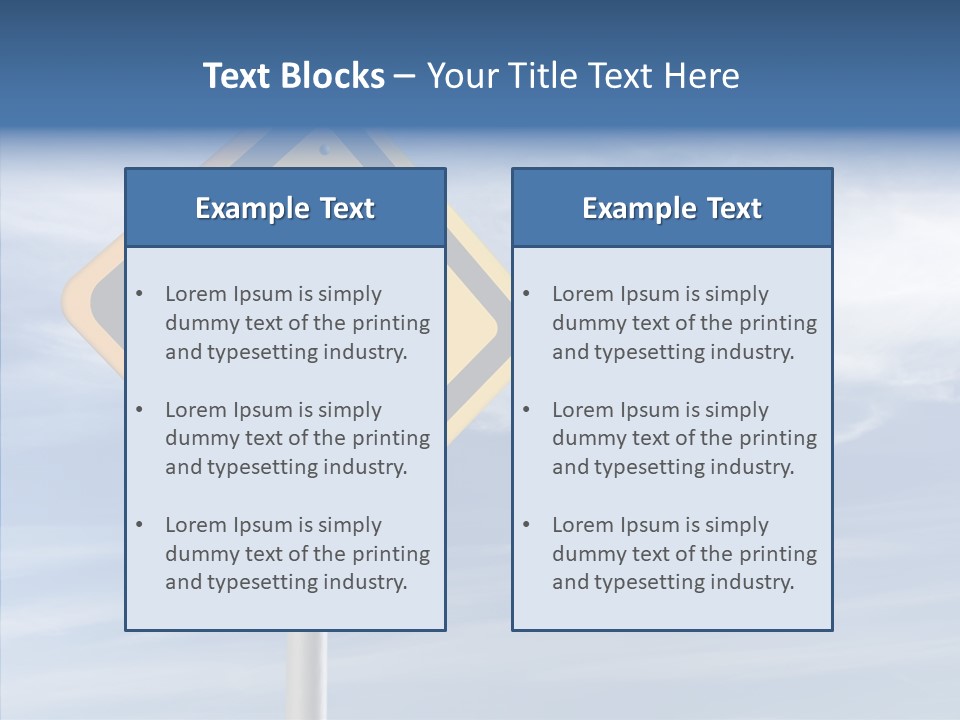 Background Roadsign Idea PowerPoint Template