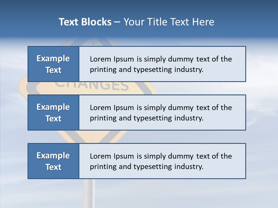 Background Roadsign Idea PowerPoint Template