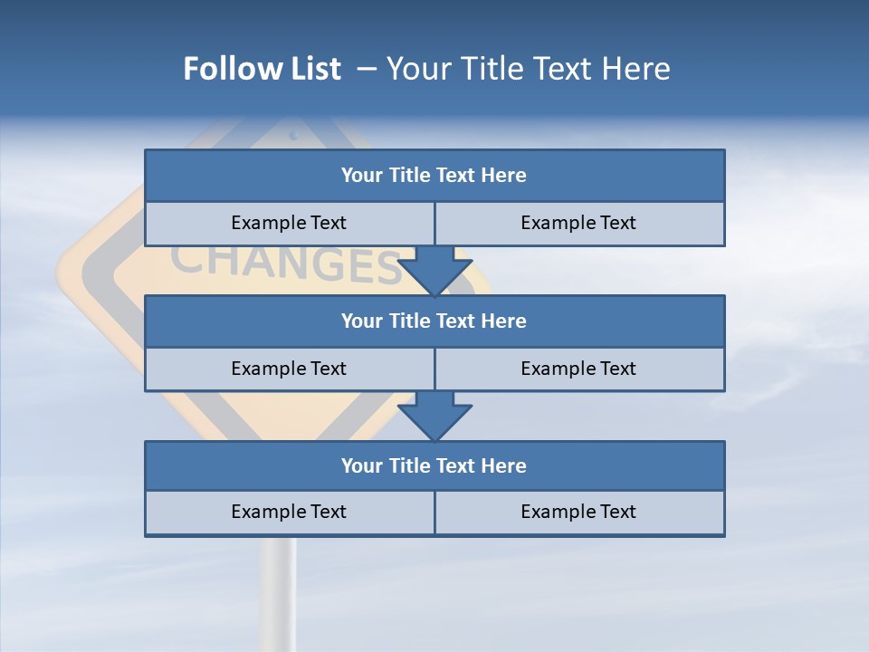 Background Roadsign Idea PowerPoint Template