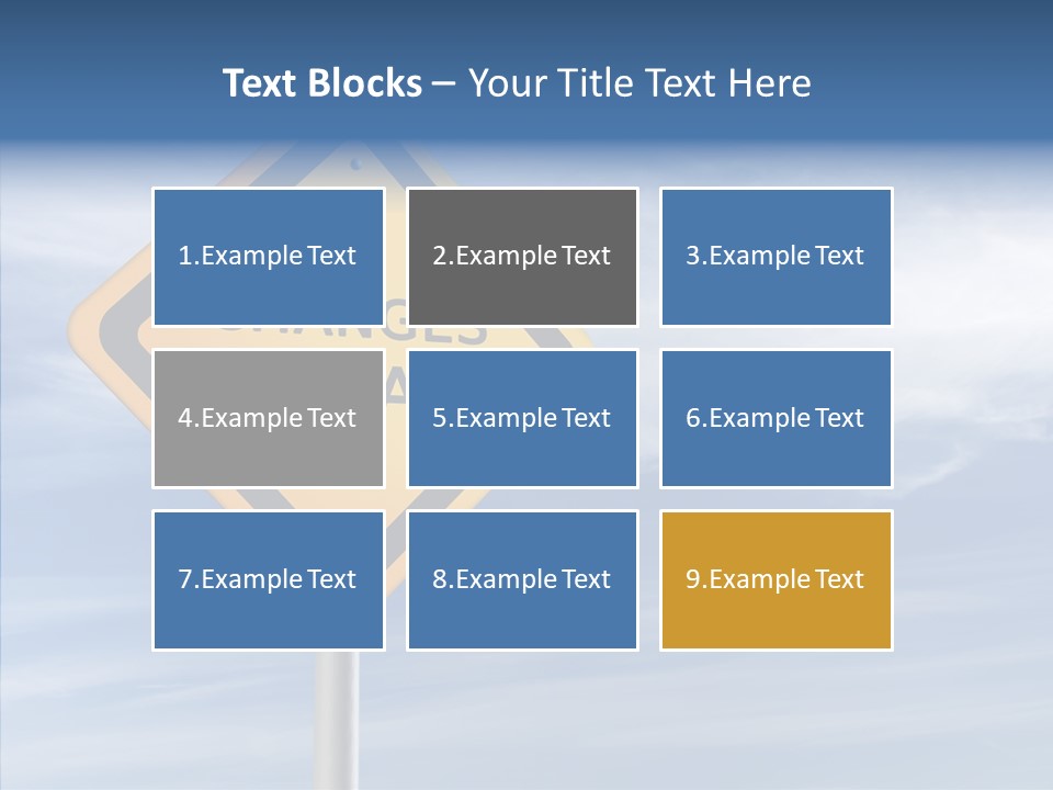 Background Roadsign Idea PowerPoint Template