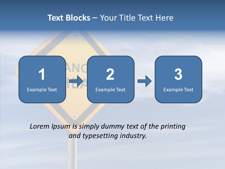 Background Roadsign Idea PowerPoint Template