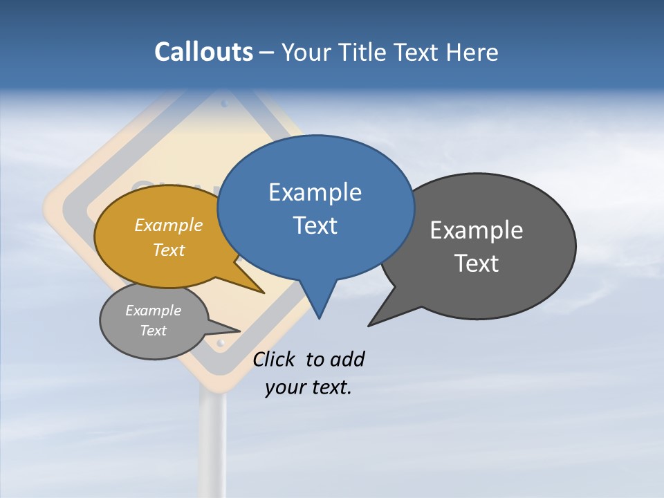 Background Roadsign Idea PowerPoint Template