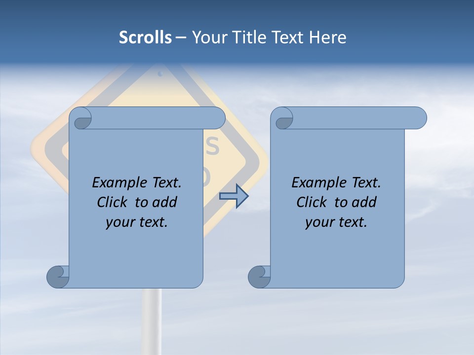 Background Roadsign Idea PowerPoint Template