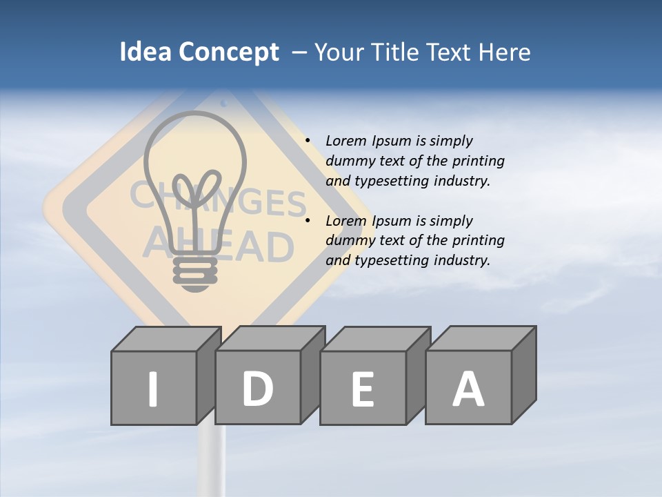 Background Roadsign Idea PowerPoint Template