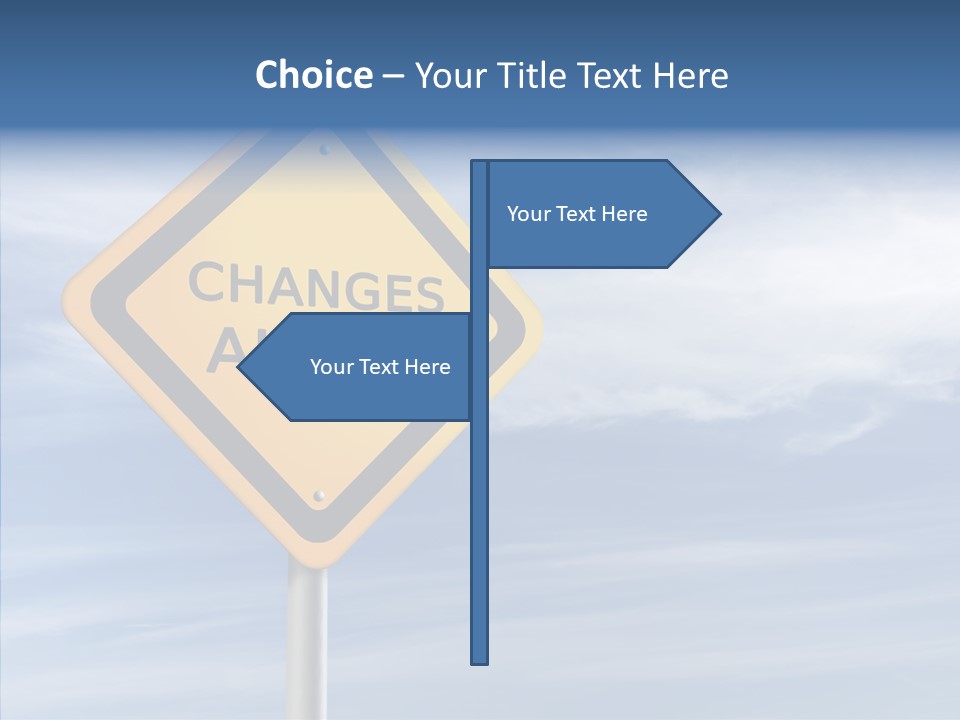 Background Roadsign Idea PowerPoint Template