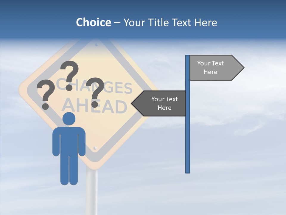Background Roadsign Idea PowerPoint Template