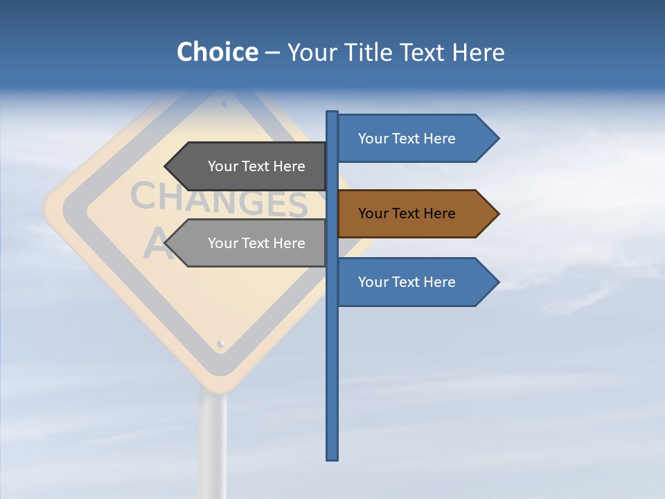 Background Roadsign Idea PowerPoint Template