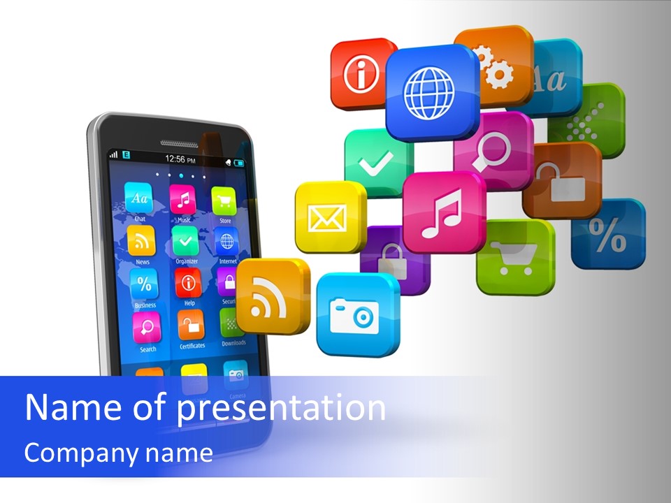 Button Talk Telecommunication PowerPoint Template