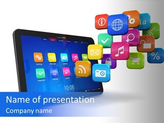 Mobile Computer Laptop PowerPoint Template