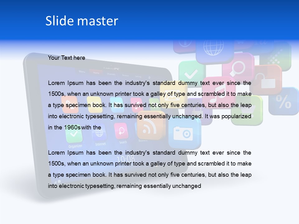 Mobile Computer Laptop PowerPoint Template